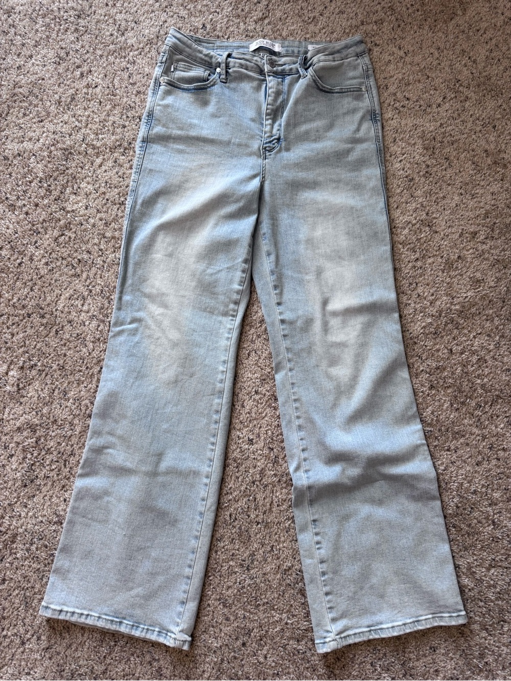 Judy Blue Light Wash High Rise Straigh Fit 13/31 - Picture 2 of 5